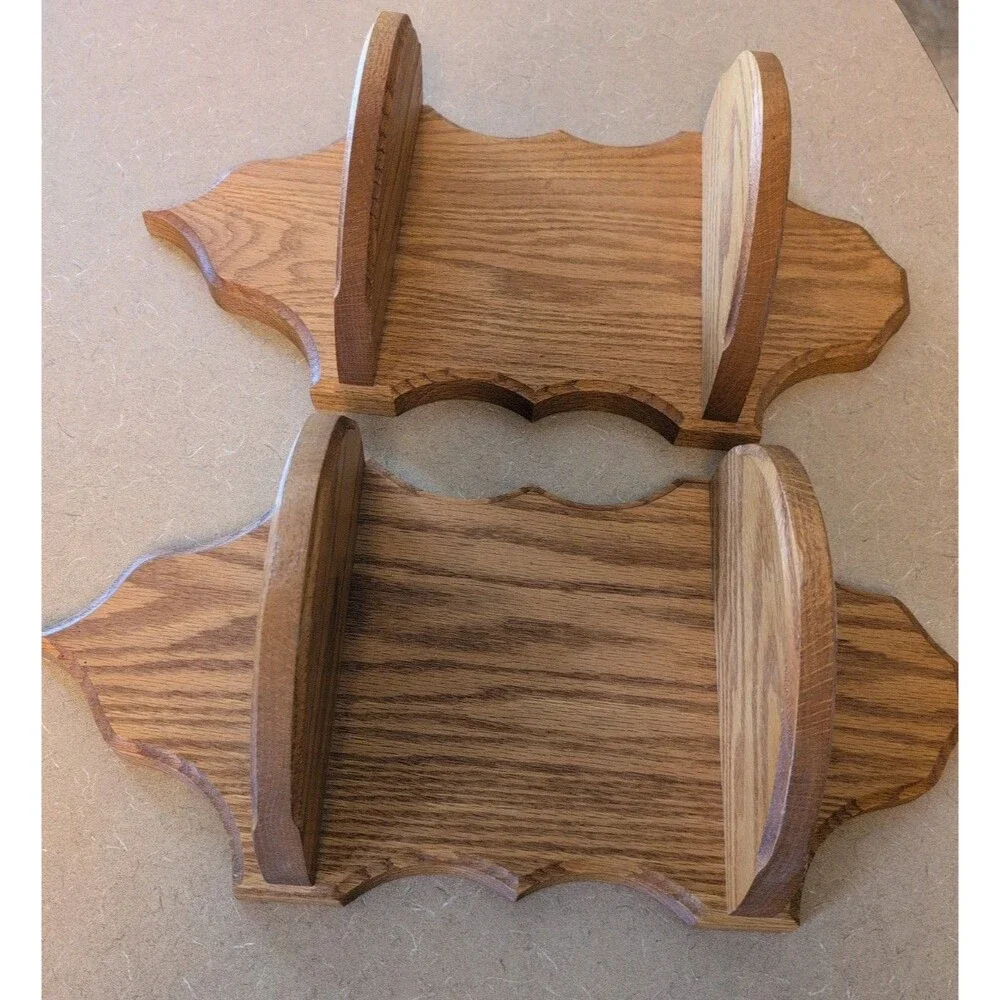 Vintage Set Of Large Oak Shelves 18